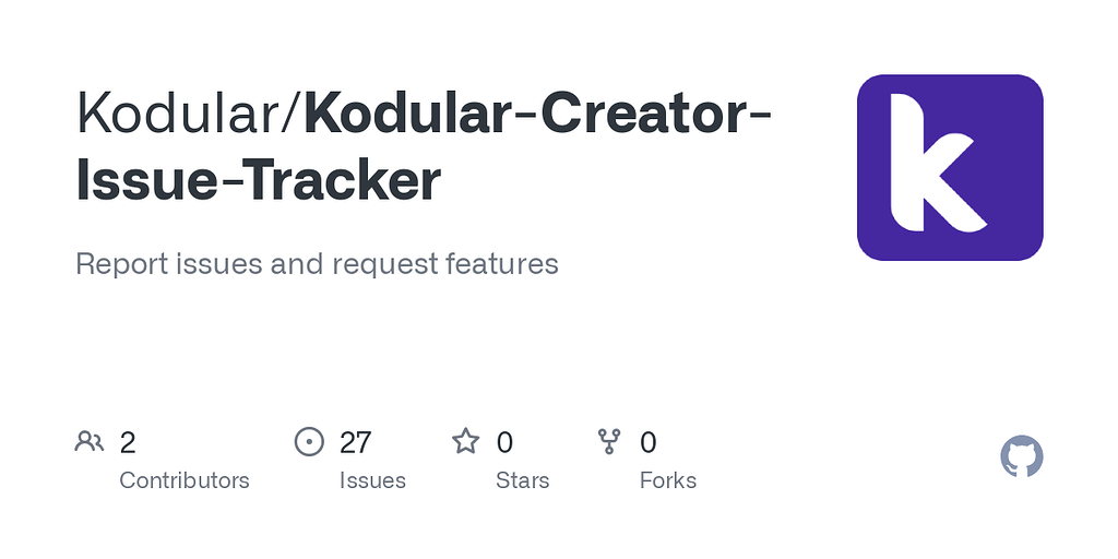 Report issues and request features on our new GitHub issue tracker ...