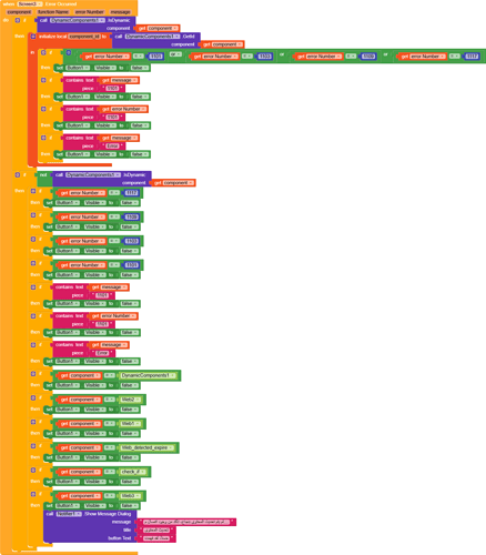 A Scratch programming script using multiple blocks to create a sequence of actions involving setting variables, moving sprites, sensing conditions, and switching backdrops. (Captioned by AI)
