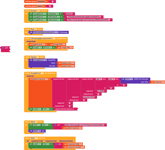 The image shows a block-based programming script with nested loops and conditional statements, likely created in a visual coding environment such as MIT App Inventor or Scratch. (Captioned by AI)