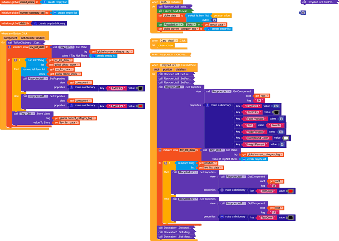 This image shows a visual block-based programming interface with multiple code blocks arranged and connected to define a program's logic. (Captioned by AI)