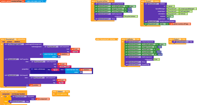 A screenshot of a block-based programming interface showing various code blocks arranged in a partially visible layout. (Captioned by AI)