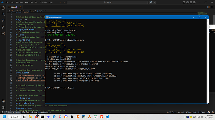 A computer screen displays a Visual Studio Code window with C++ code on the left and a terminal window running a program called FastCGI on the right. (Captioned by AI)