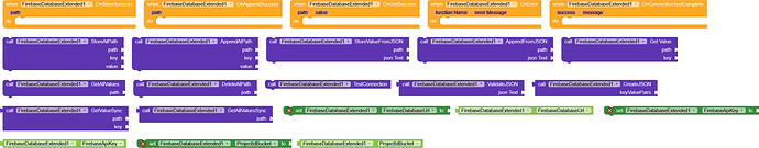 A visual programming interface with connected blocks representing various timed events and actions related to a function named FebreisCaleanderExtended. (Captioned by AI)