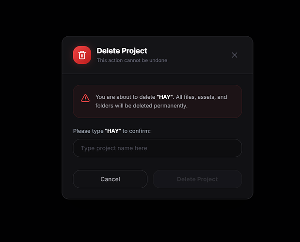 Delete Confirmation Modal