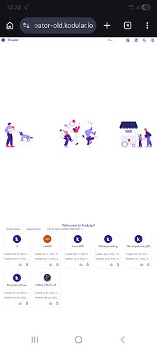 A webpage screenshot showing a header with a URL, three cartoon-style illustrations of people interacting with dogs, and a section below with icons and text options. (Captioned by AI)
