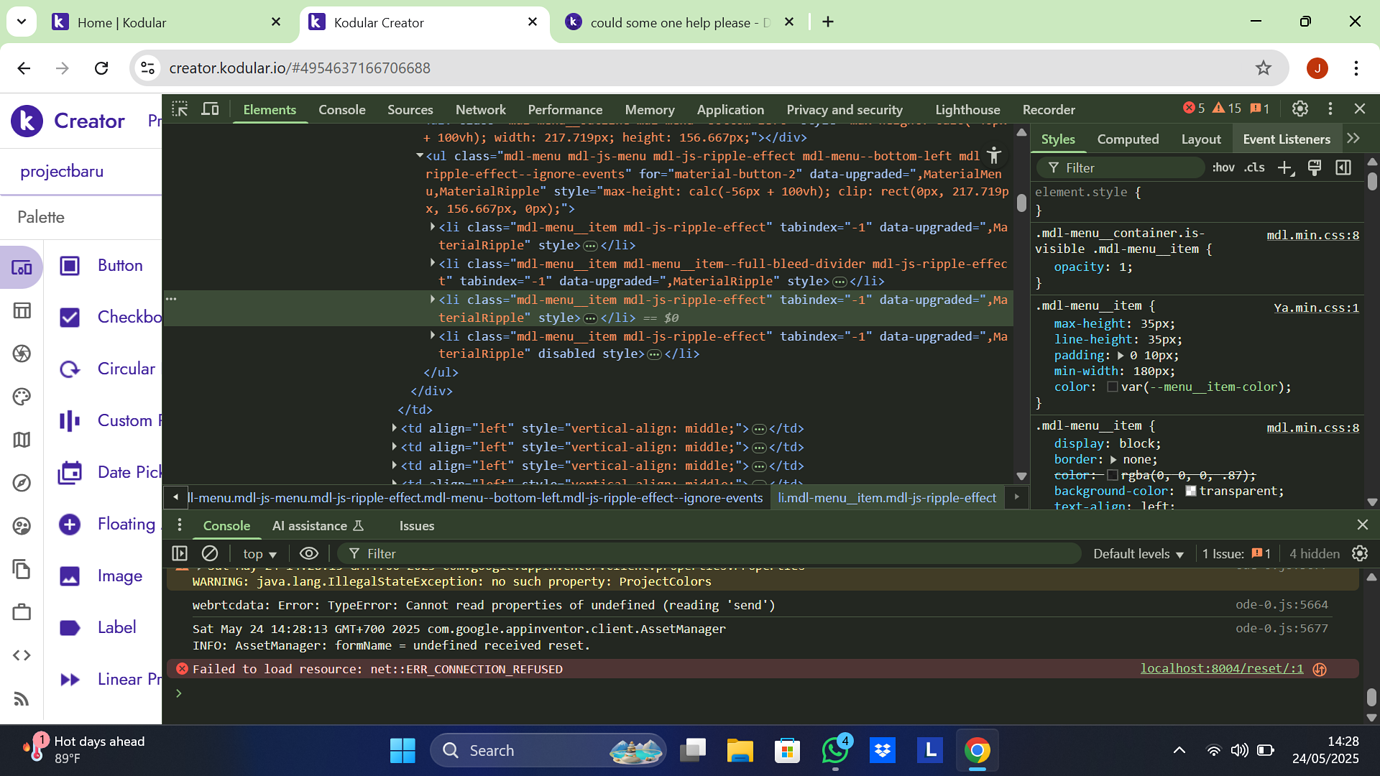 Help me find a solution to the problem of reset connection bug ...