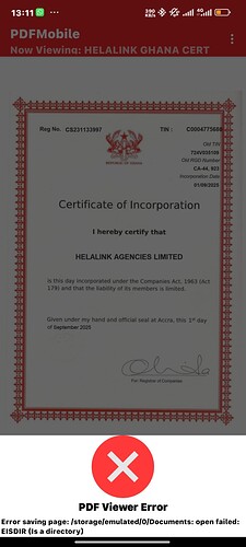 The image shows a Certificate of Incorporation for Helalink Agencies Limited, indicating its registration under the Companies and Allied Matters Act. (Captioned by AI)