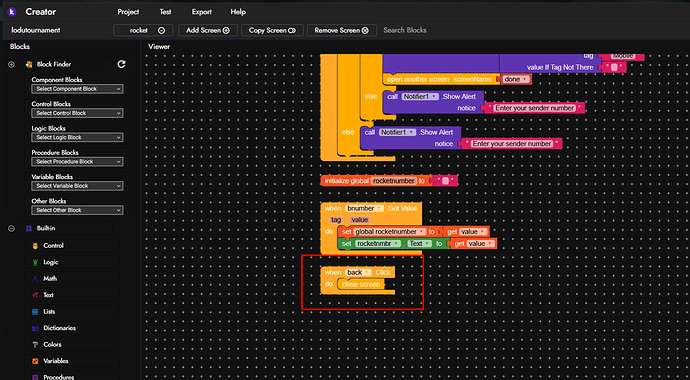This image shows a block-based coding interface with various colourful code blocks arranged in a workspace, featuring control and timing functions highlighted in orange and yellow. (Captioned by AI)