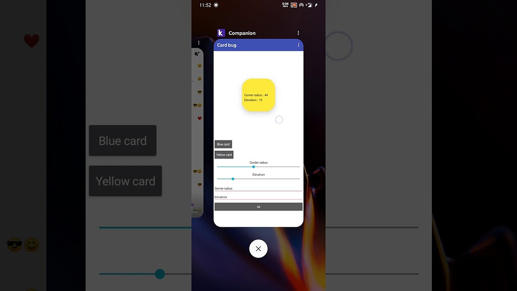 Card background color property bug - Bugs - Kodular Community