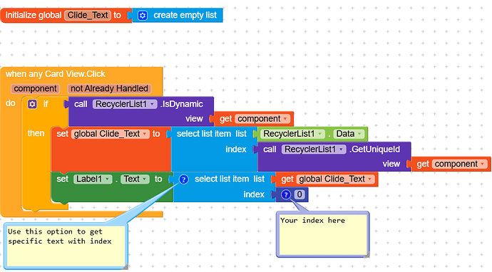 How to get text from a RecyclerListView - Discuss - Kodular Community