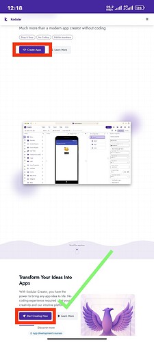 The image shows a webpage interface with a highlighted blue button labeled 'Go to Console' and an embedded mobile app preview on a computer screen, along with a green arrow pointing to another blue 'Go to Console' button near the bottom, against a white background. (Captioned by AI)