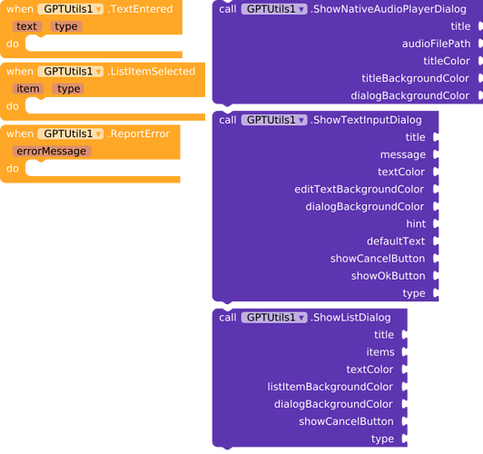 GPTUtils1 Dialogs