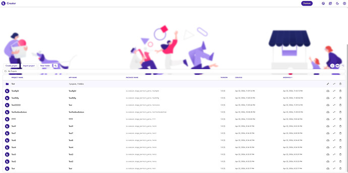 A website interface displaying a table of data with columns for date, product, amount, and payment status, accompanied by colorful illustrations of people engaging in shopping and online activities. (Captioned by AI)