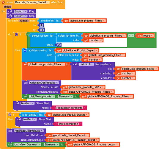 modification des listes
