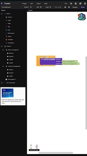A screenshot of a code editor window on a mobile device displaying a simple Python script that checks if a variable x is greater than 1 and prints messages accordingly, with a file tree on the left and the 'Program output' tab selected at the bottom. (Captioned by AI)