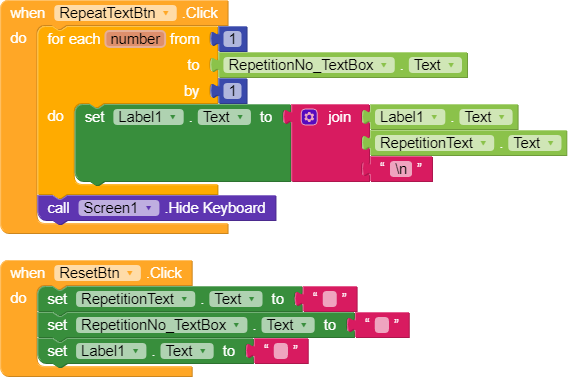 How to make text repeater app - Discuss - Kodular Community