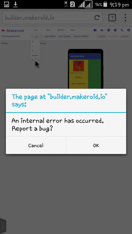 New problem while copying the screen - Discuss - Kodular Community