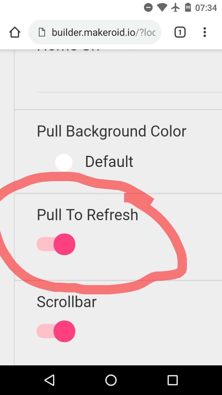 How to remove swipe up to refresh from appp - Discuss - Kodular Community