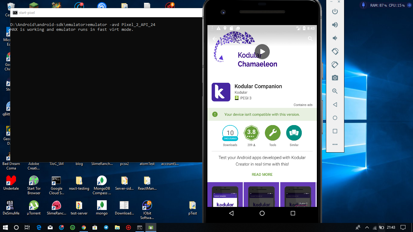 Companion is compatible with emulator - Discuss - Kodular Community