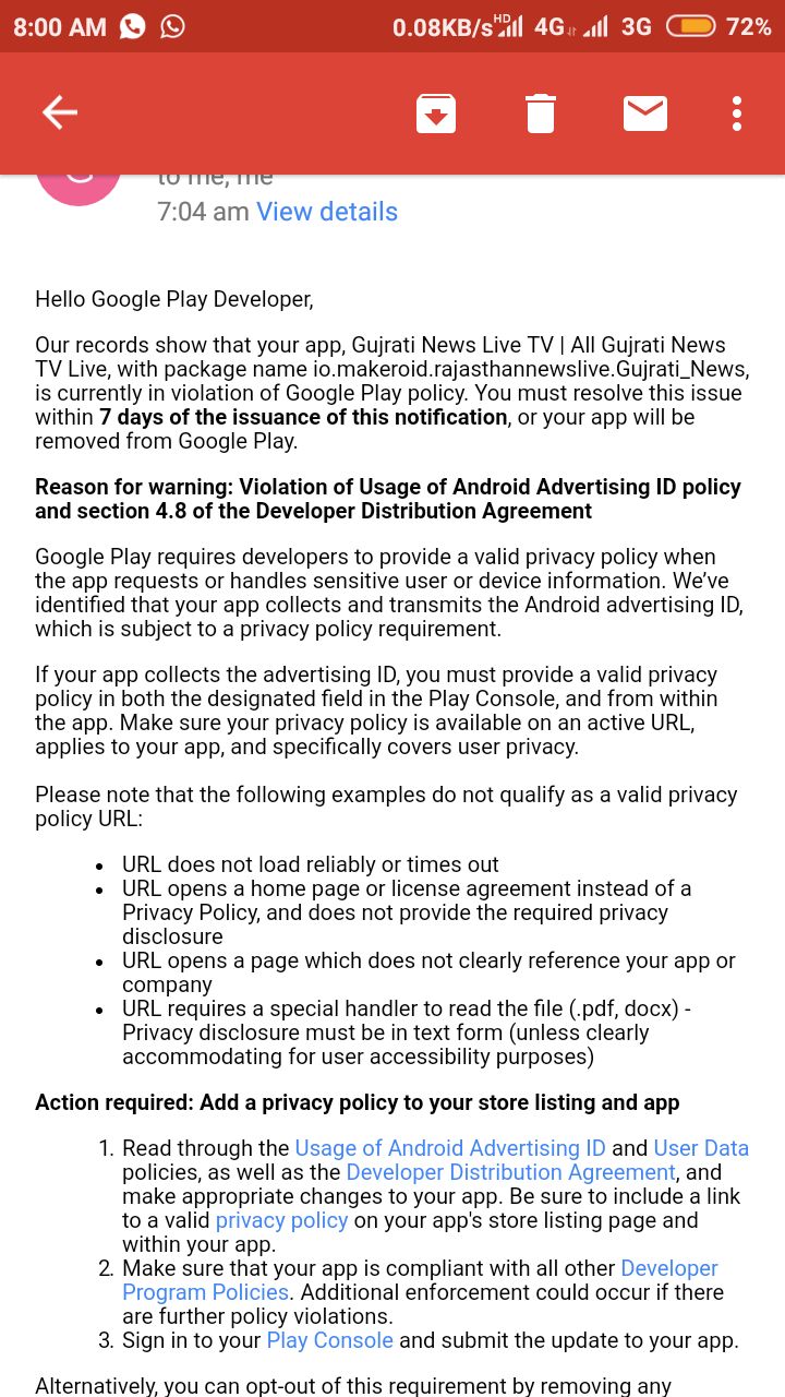 Google Play policy Voilation warning - Discuss - Kodular Community