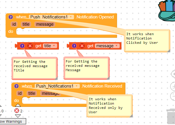 Read push title or body from onesignal notification - Discuss - Kodular ...