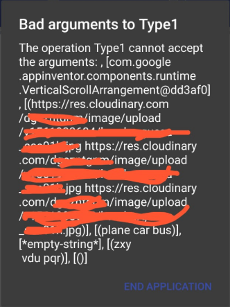 Bad arguments Type 1 - Cardview extension - Discuss - Kodular Community