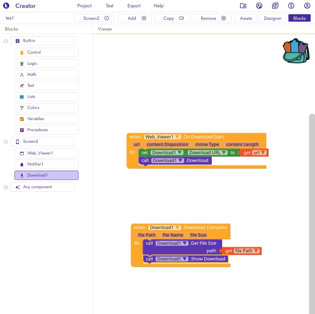 Download option with WebView - Discuss - Kodular Community