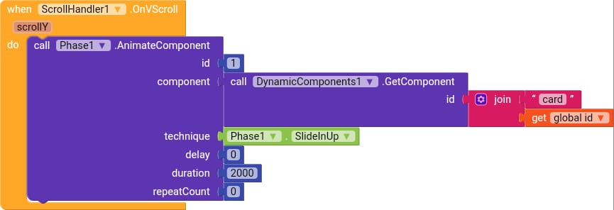 Scroll list animation - Discuss - Kodular Community