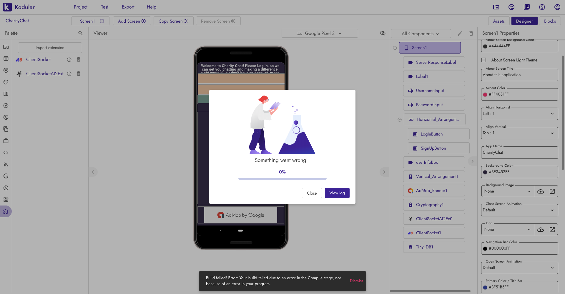 Error when building APK - Discuss - Kodular Community