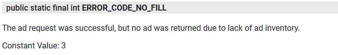 What is the Admob Banner error message 3? - Discuss - Kodular Community