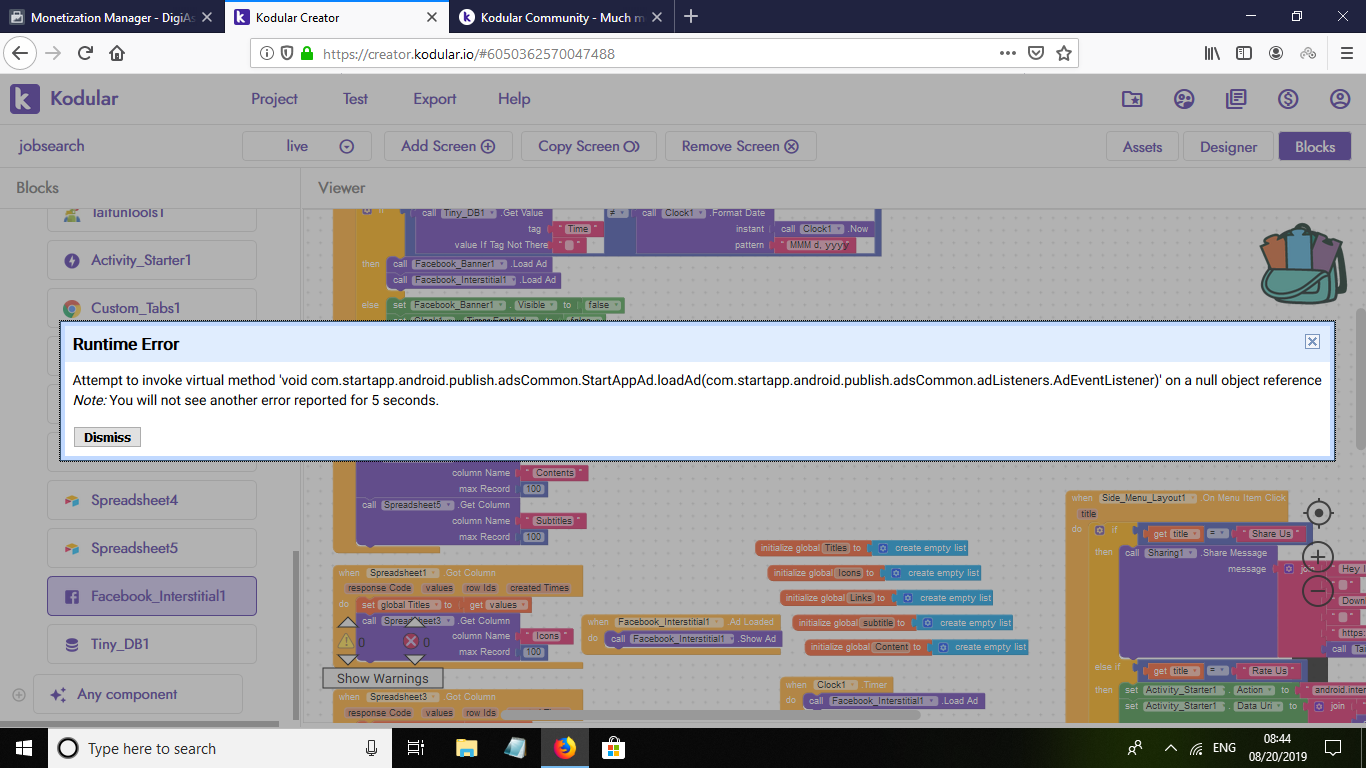 Bug in the ad commition system - Bugs - Kodular Community