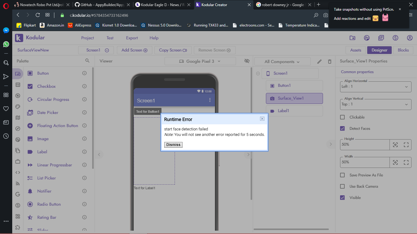 Bug in surface view component - Bugs - Kodular Community