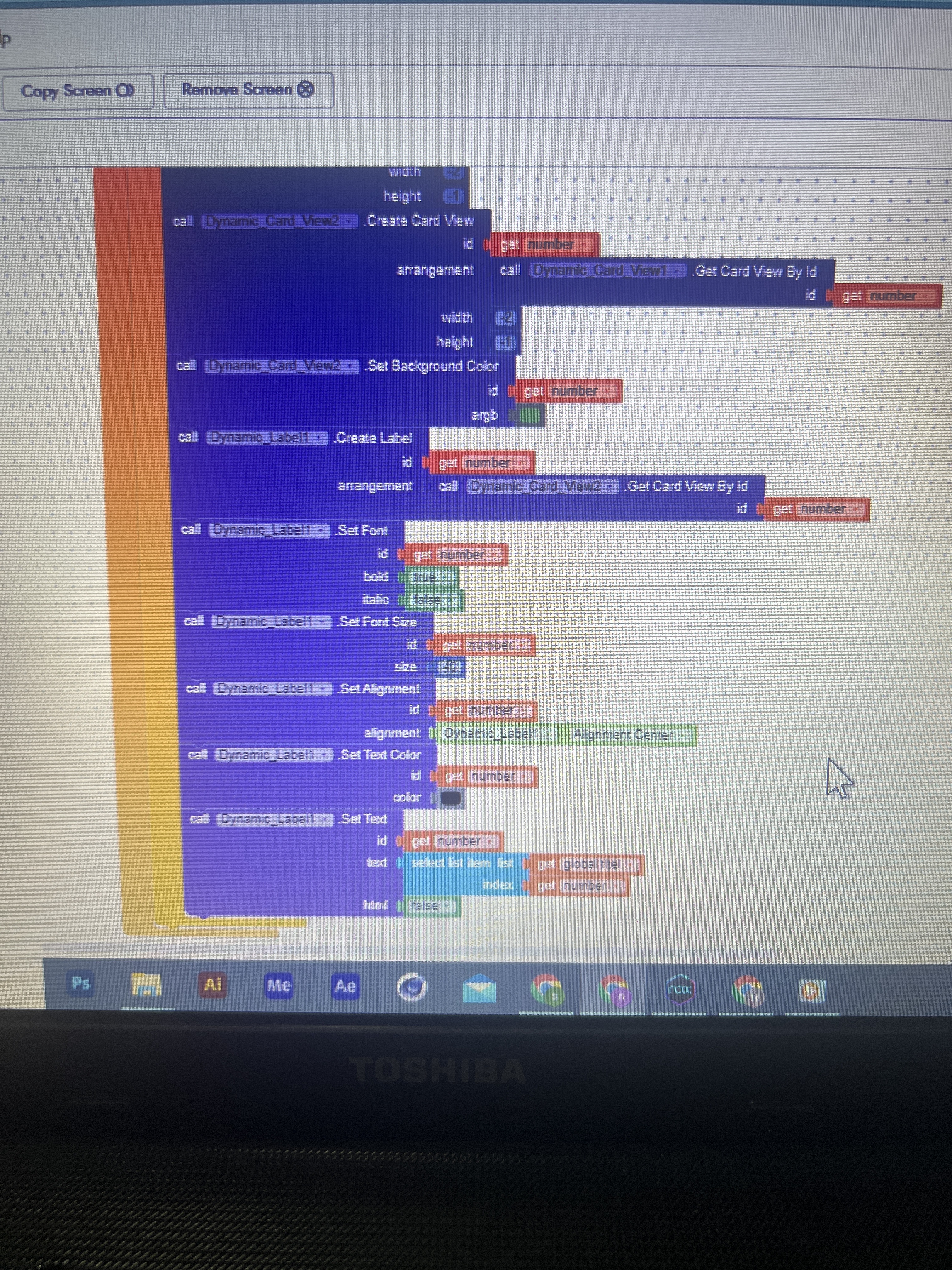 I want to do gallery each card in dynamic card view - Discuss - Kodular ...