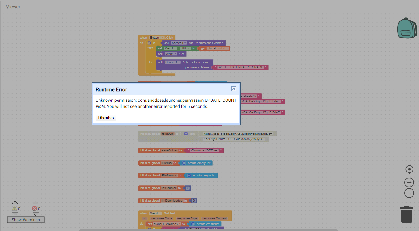 Unknown permission : UPDATE_COUNT - Discuss - Kodular Community