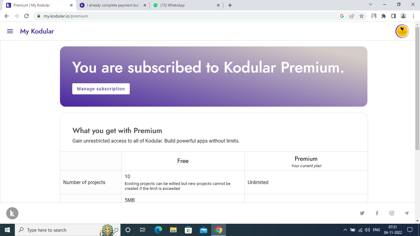 Hlo I am already purchase kodular premium but i not able to convert apk ...