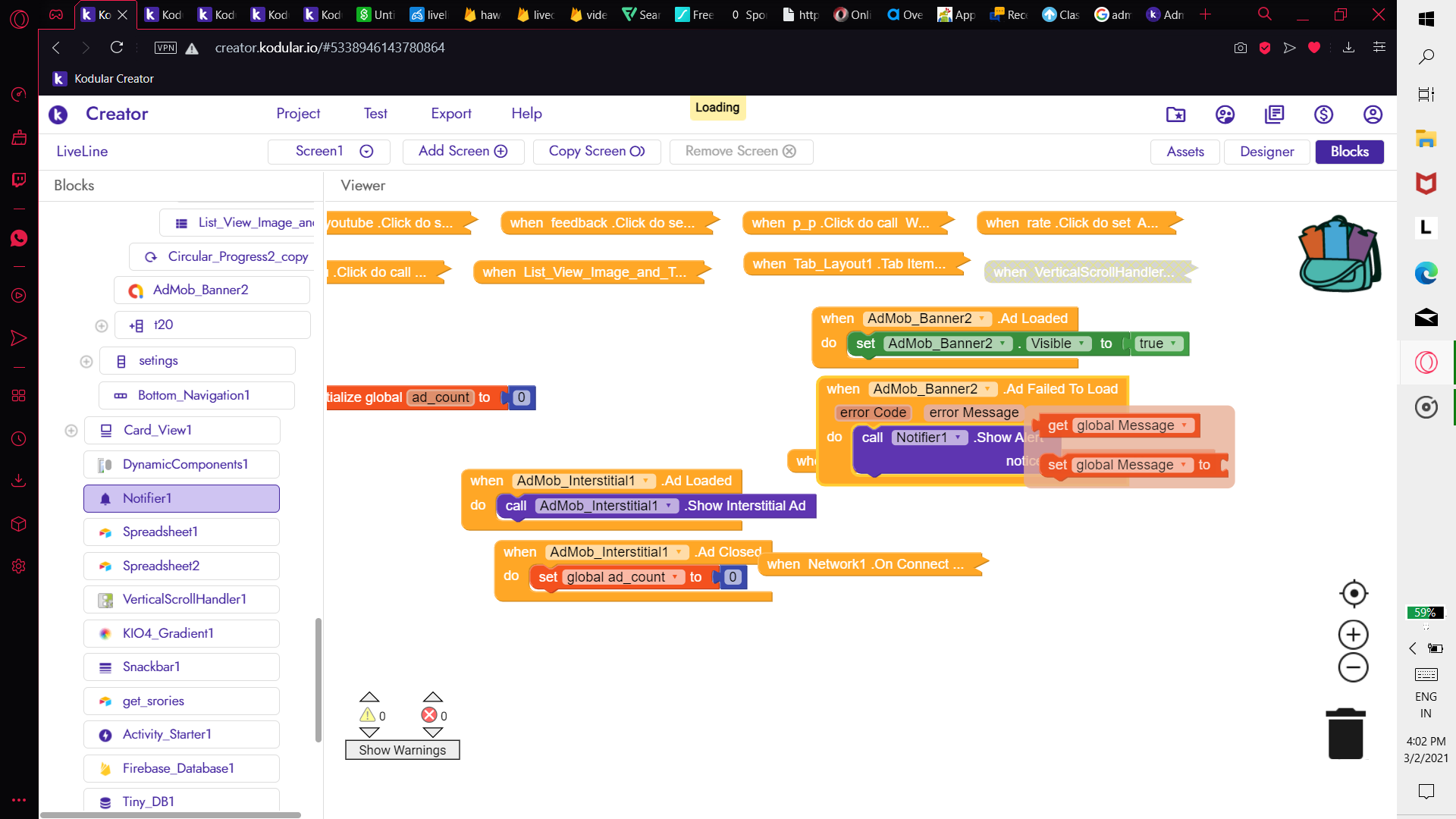 Admob banner ad strange error? - Discuss - Kodular Community