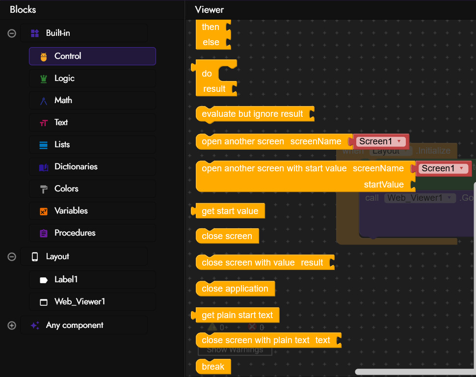 Open different links in single webview screen - Discuss - Kodular Community