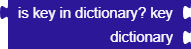 is key in dictionary