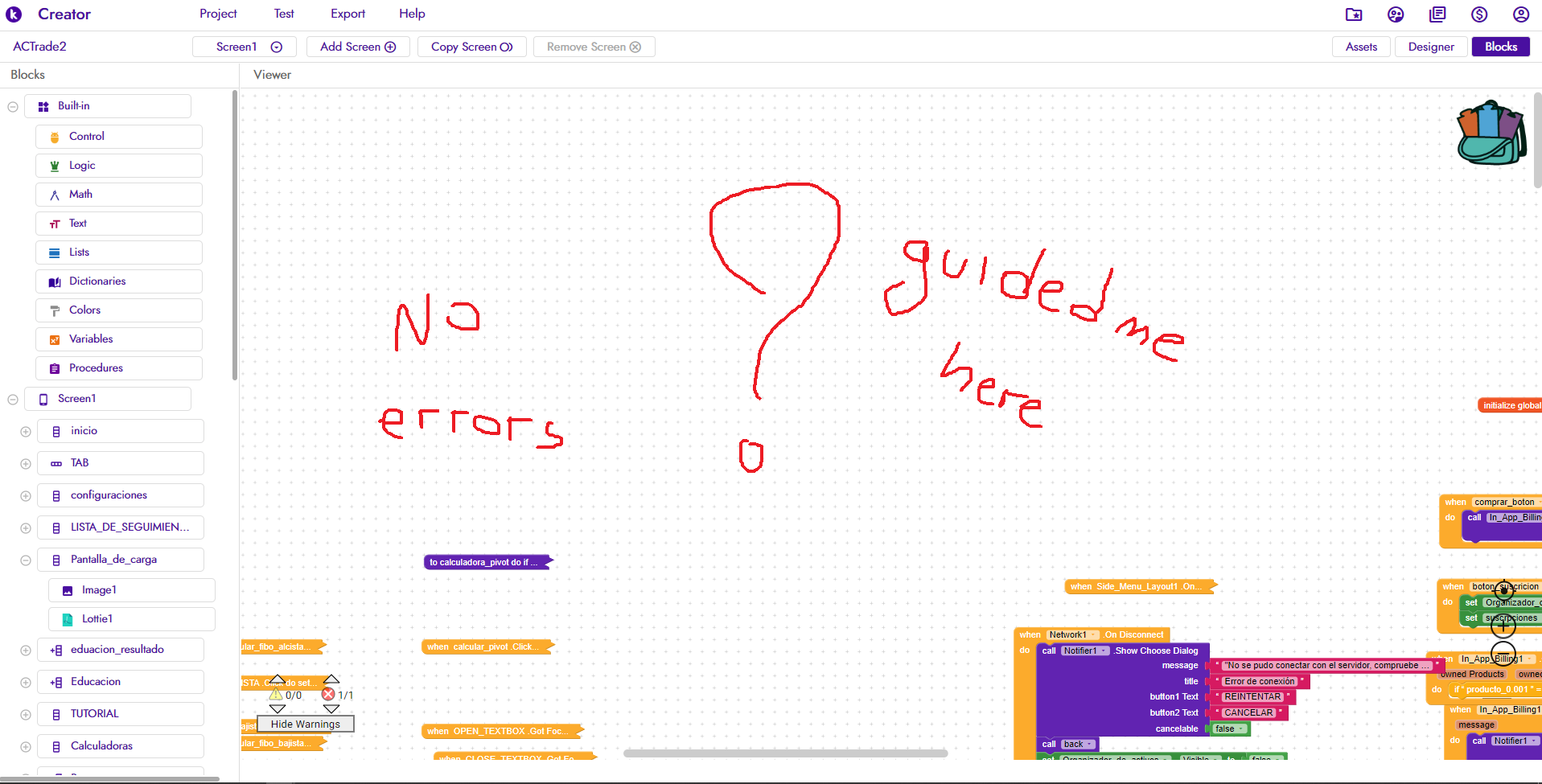 Why i can't find the error? - Discuss - Kodular Community