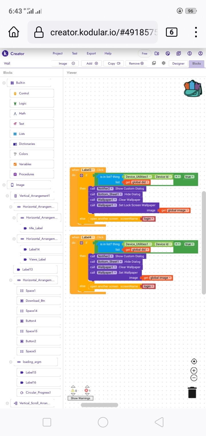 Set wallpaper as scrolling bug - Discuss - Kodular Community
