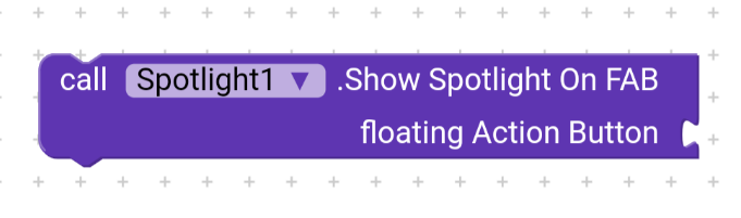 Can't use Floating Action Button with Spotlight? - Discuss - Kodular ...
