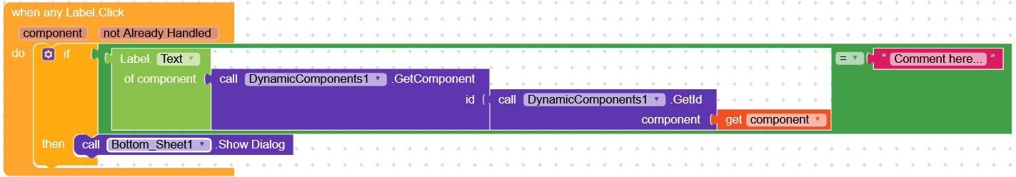 How to set click in dynamic components extension? - Discuss - Kodular ...