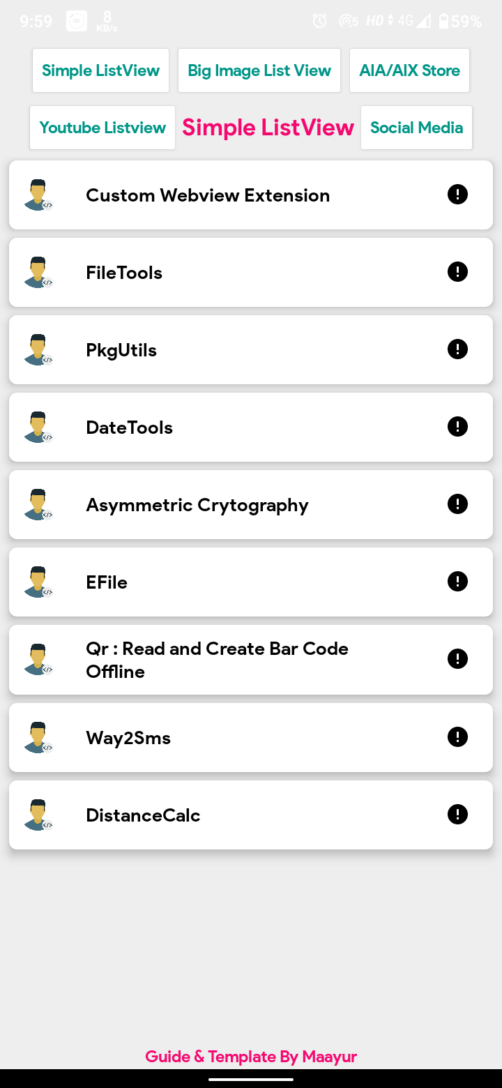5 Different Listviews using Dynamic component Extension | Guide ...