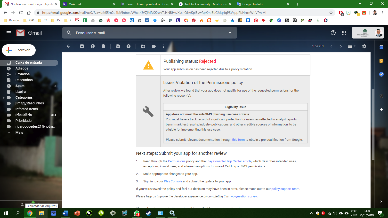 Play store rejected my app - Discuss - Kodular Community