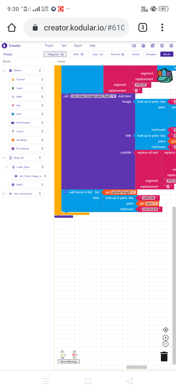 Blogger Api Takes long time - Discuss - Kodular Community