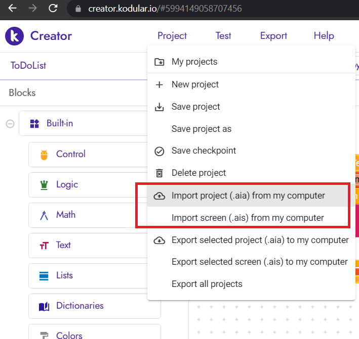 How to upload aia or ais file into kodular as it dowlo - Discuss ...