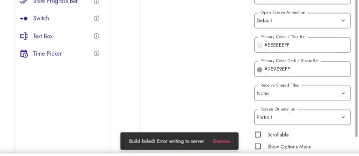 Showing Build Failed Popup Massage - Discuss - Kodular Community
