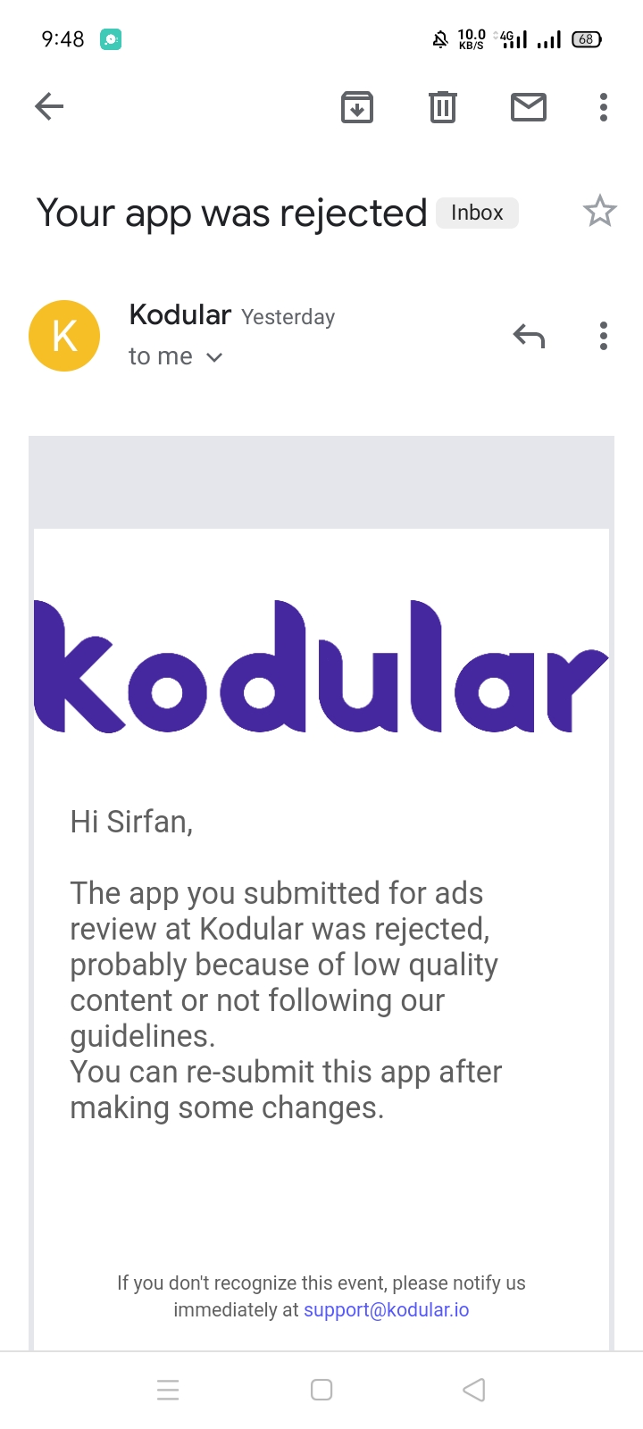 Kodular reject my app for montization - Discuss - Kodular Community