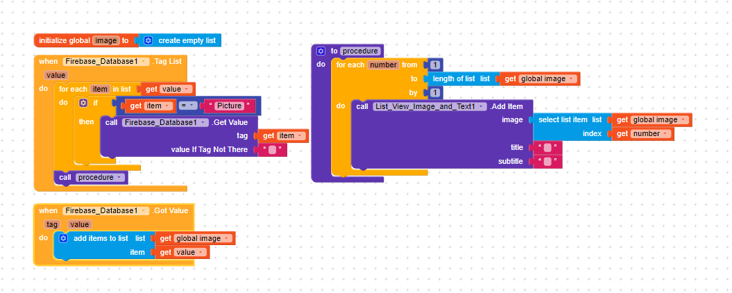 Get data from firebase into listview & image - Discuss - Kodular Community