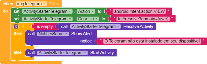 Open in Telegram at the specific contact - Discuss - Kodular Community